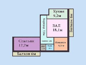 Продам 3-х комнатную квартиру в Стрежевом Город Стрежевой Кедр61-21 в цвете.jpg